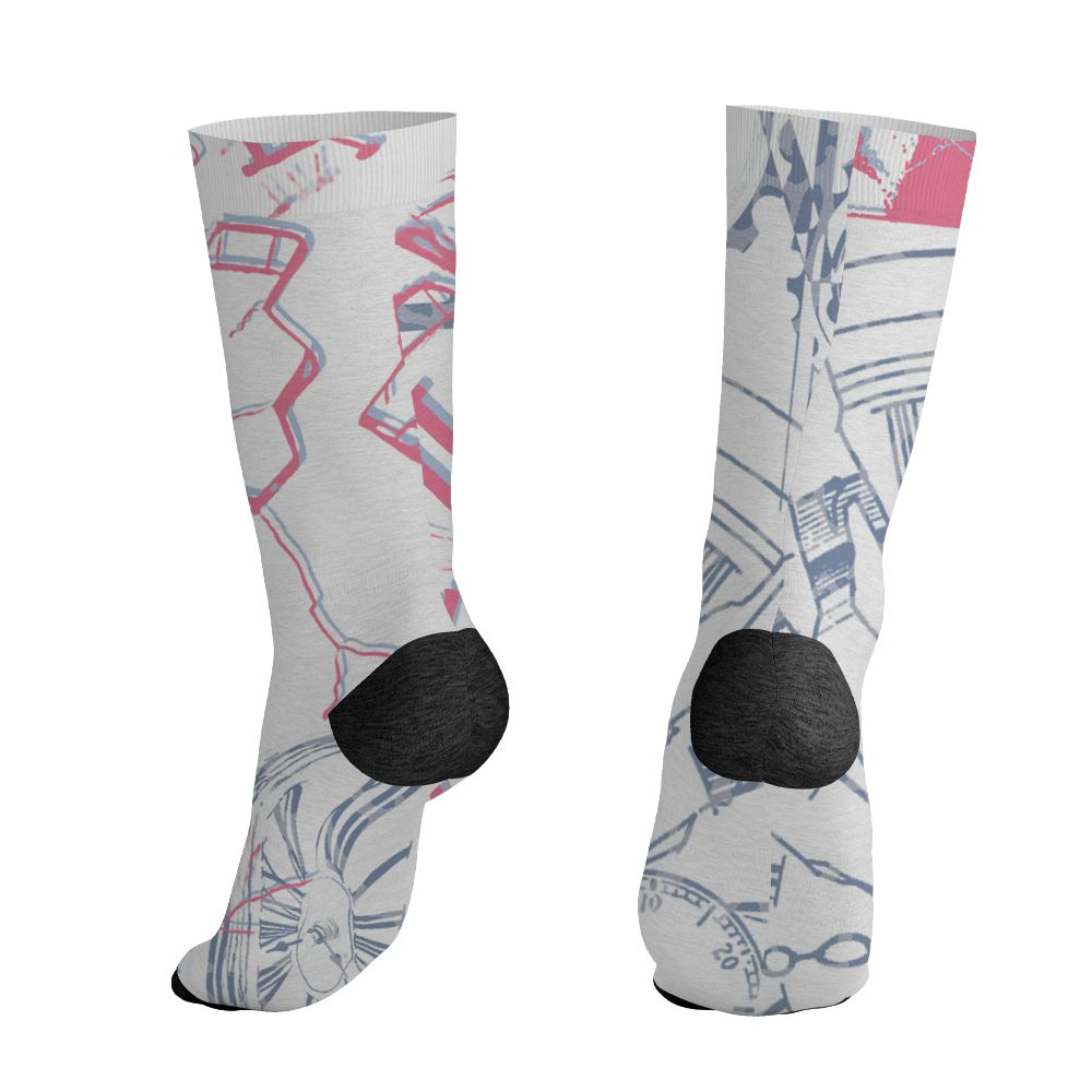Cobalt-Bliss-3s-NastyJamz-Socks-Match-Pattern-Broken-Time-3D-All-Over-Print