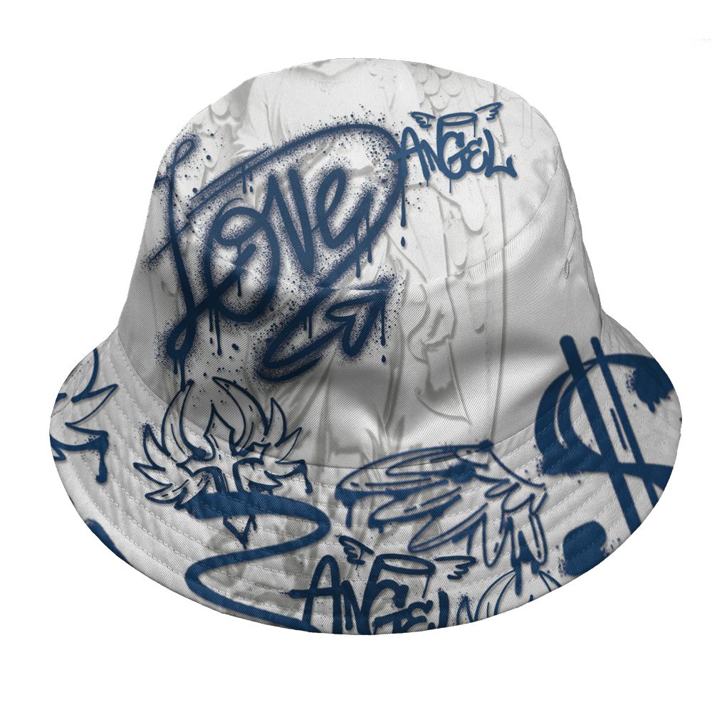 French-Blue-12s-NastyJamz-Bucket-Hat-Match-Pattern-Angel-All-Over-Print