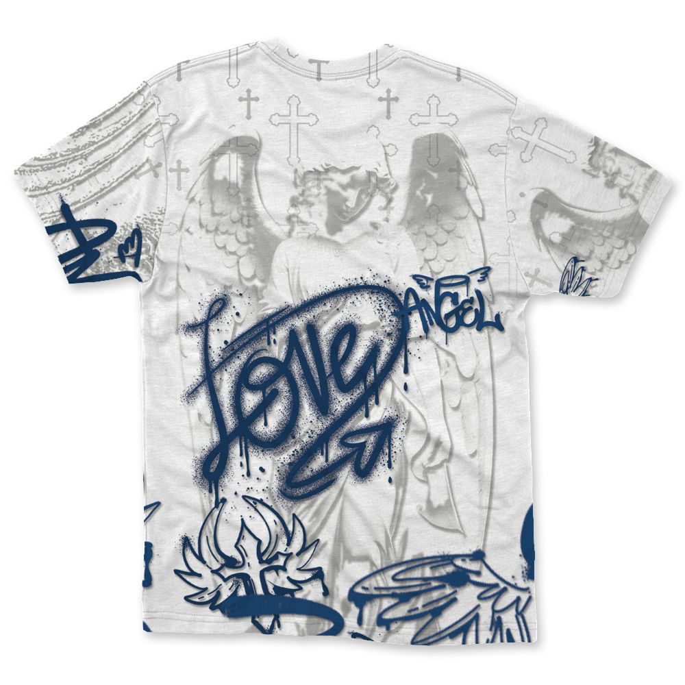 French-Blue-12s-NastyJamz-T-Shirt-Match-Pattern-Angel-All-Over-Print