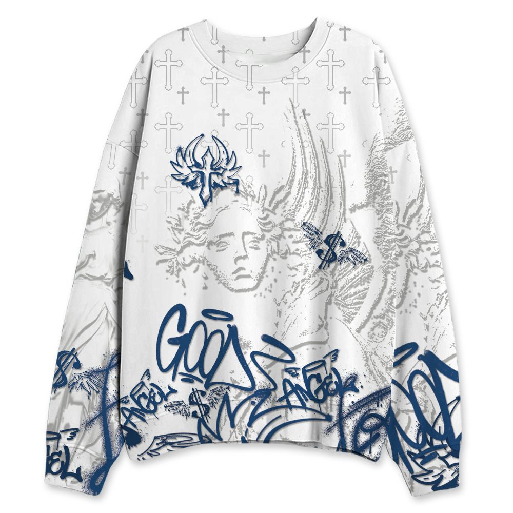 French-Blue-12s-NastyJamz-Sweatshirt-Match-Pattern-Angel-All-Over-Print