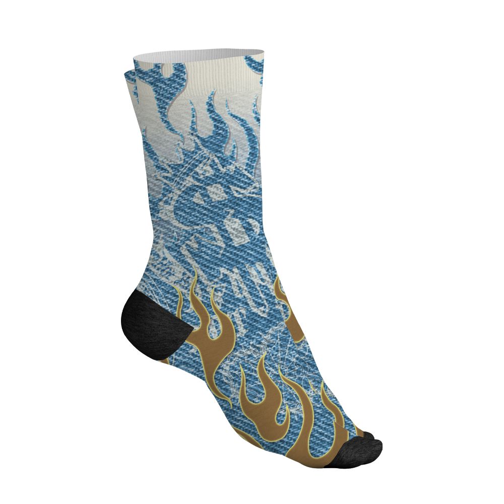 Denim-Worn-Blue-4s-NastyJamz-Socks-Match-Sassy-Classy-3D-All-Over-Print