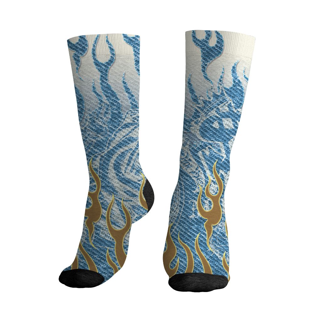 Denim-Worn-Blue-4s-NastyJamz-Socks-Match-Sassy-Classy-3D-All-Over-Print