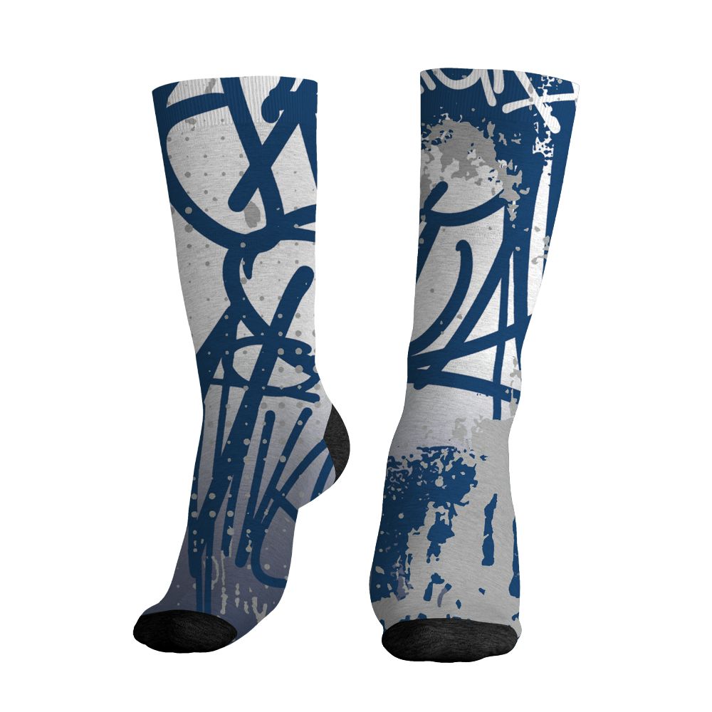 AJ 12 French Blue.NastyJamz Socks Match.Its The Kicks 3D