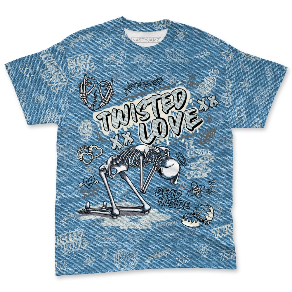 Denim-Worn-Blue-4s-NastyJamz-T-Shirt-Match-Twisted-Love-3D-All-Over-Print