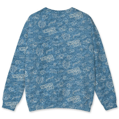 Denim-Worn-Blue-4s-NastyJamz-Sweatshirt-Match-Twisted-Love-3D-All-Over-Print