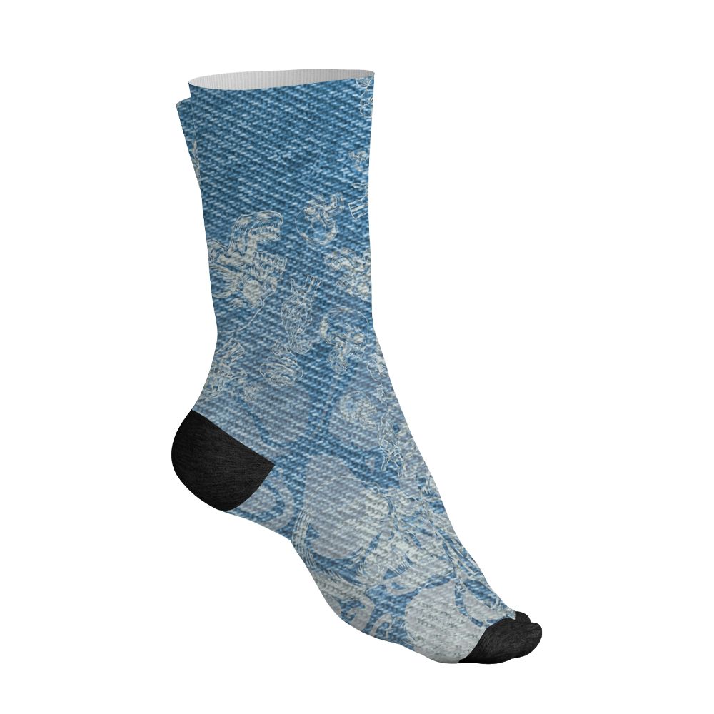 Denim-Worn-Blue-4s-NastyJamz-Socks-Match-Skulls-Pattern-3D-All-Over-Print