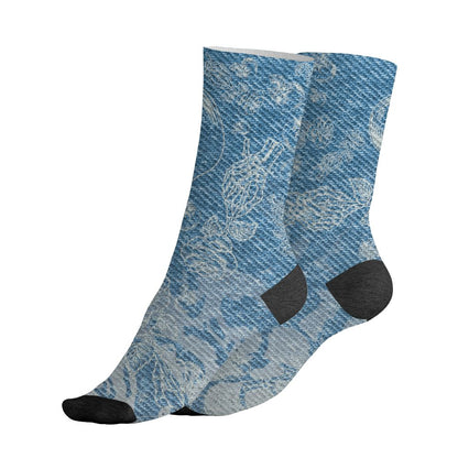 Denim-Worn-Blue-4s-NastyJamz-Socks-Match-Skulls-Pattern-3D-All-Over-Print