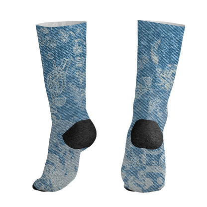 Denim-Worn-Blue-4s-NastyJamz-Socks-Match-Skulls-Pattern-3D-All-Over-Print