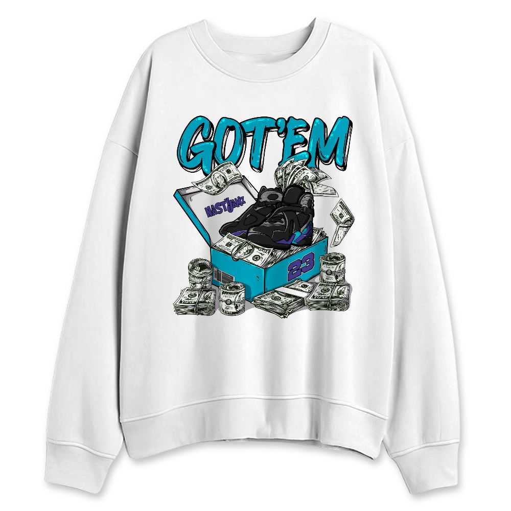 Aqua-8s-NastyJamz-Sweatshirt-Match-Dollar-Sneaker-Box