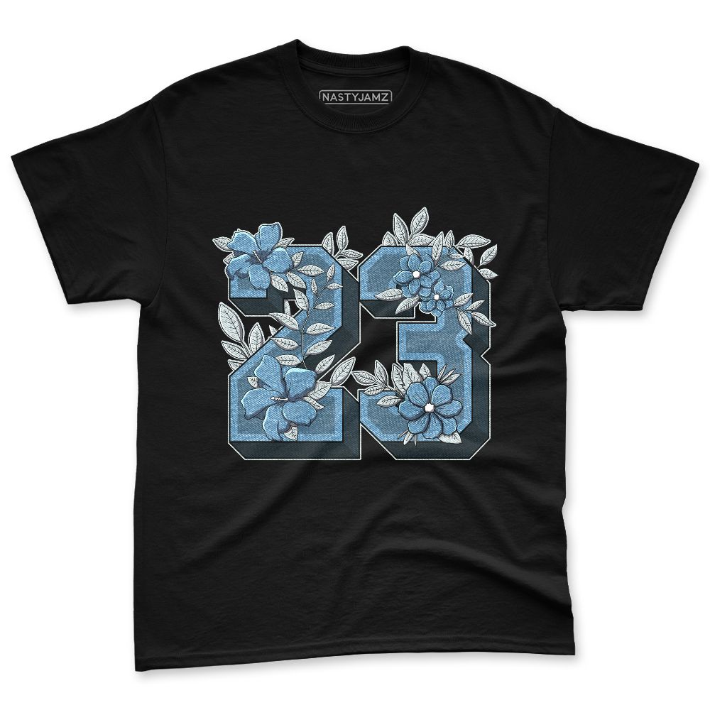 Denim-Worn-Blue-4s-NastyJamz-Premium-T-Shirt-Match-23-Floral