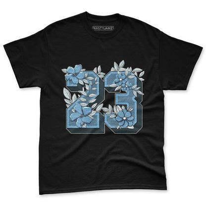 Denim-Worn-Blue-4s-NastyJamz-Premium-T-Shirt-Match-23-Floral