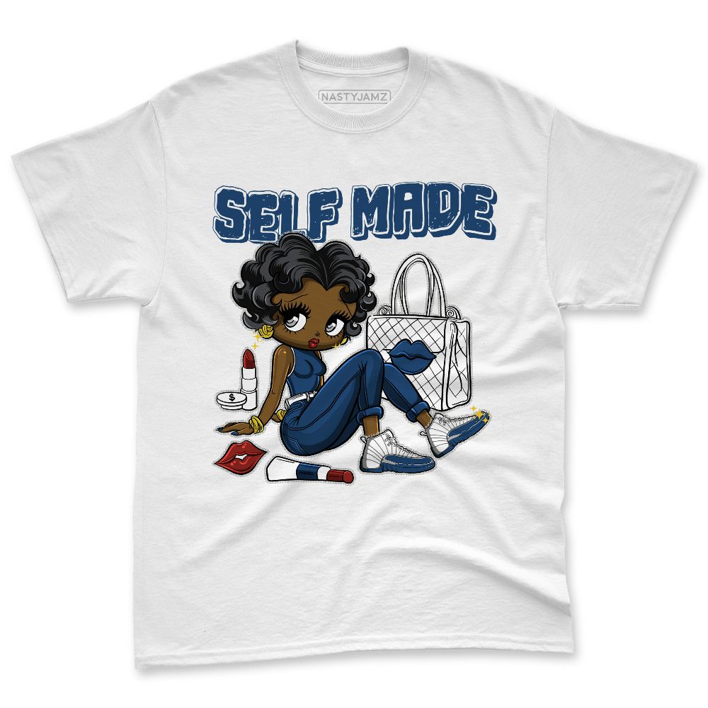 French-Blue-12s-NastyJamz-Premium-T-Shirt-Match-Sneaker-Girl-Selfmade