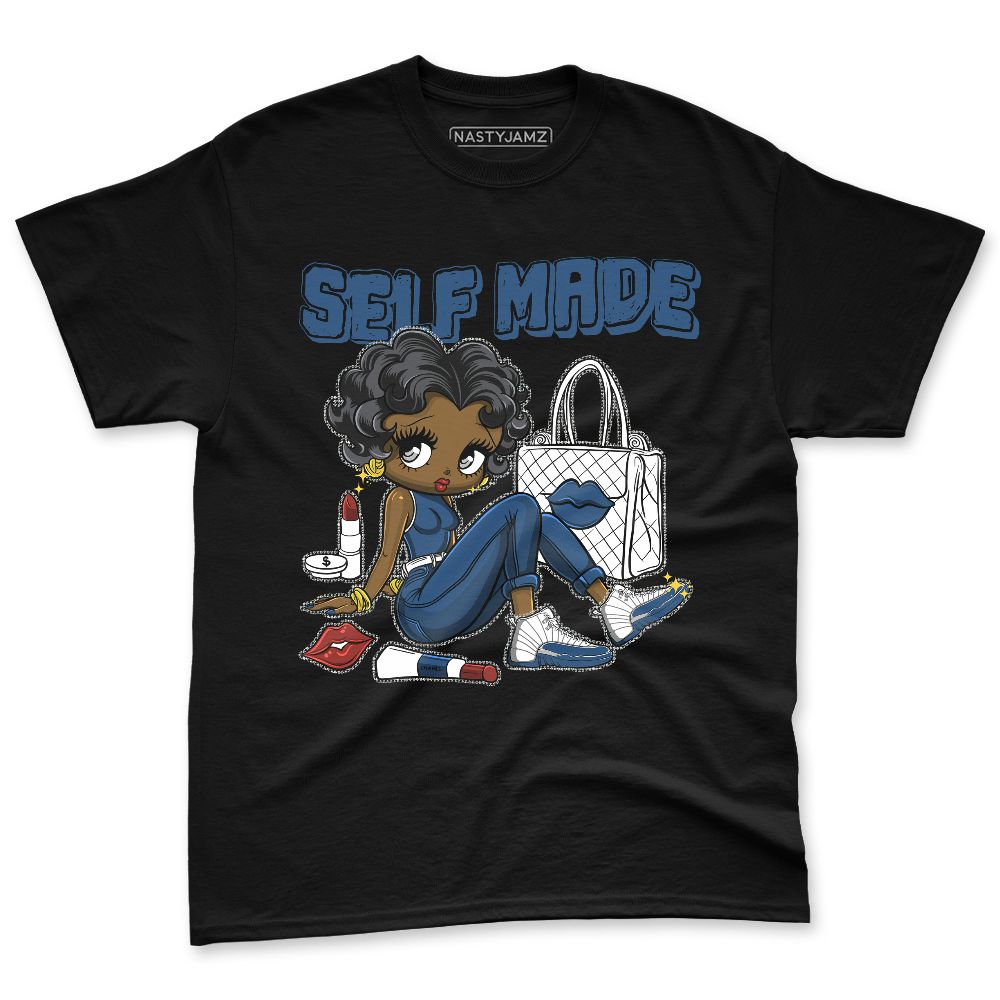 French Blue 12s NastyJamz Premium T-Shirt Match Sneaker Girl Selfmade
