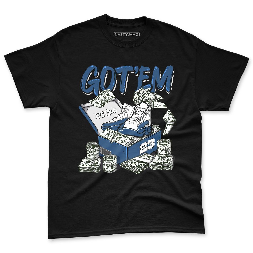 French-Blue-12s-NastyJamz-Premium-T-Shirt-Match-Dollar-Sneaker-Box