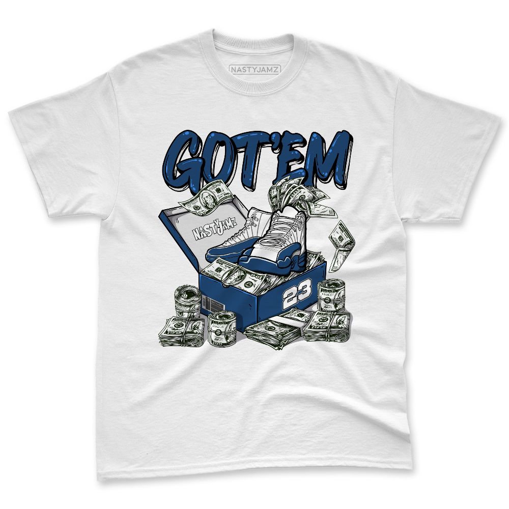 French-Blue-12s-NastyJamz-Premium-T-Shirt-Match-Dollar-Sneaker-Box