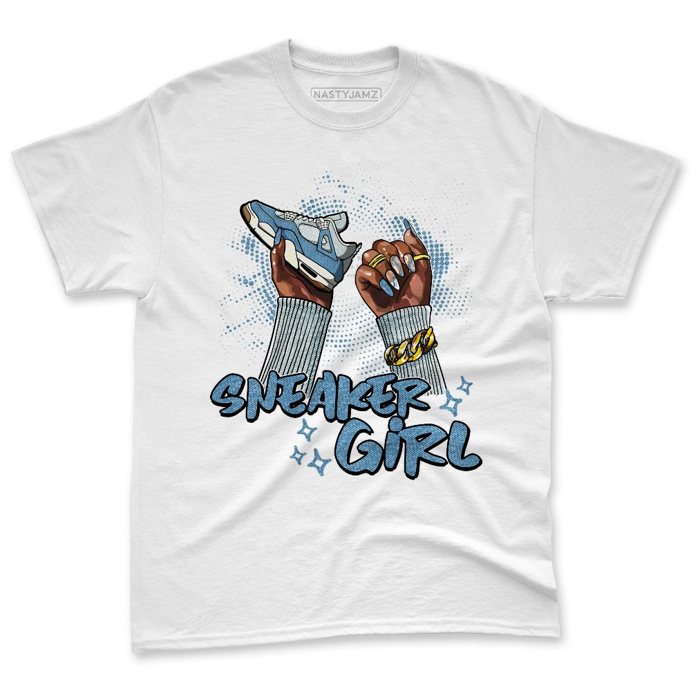 Denim-Worn-Blue-4s-NastyJamz-Premium-T-Shirt-Match-Sneaker-Girl-Nail