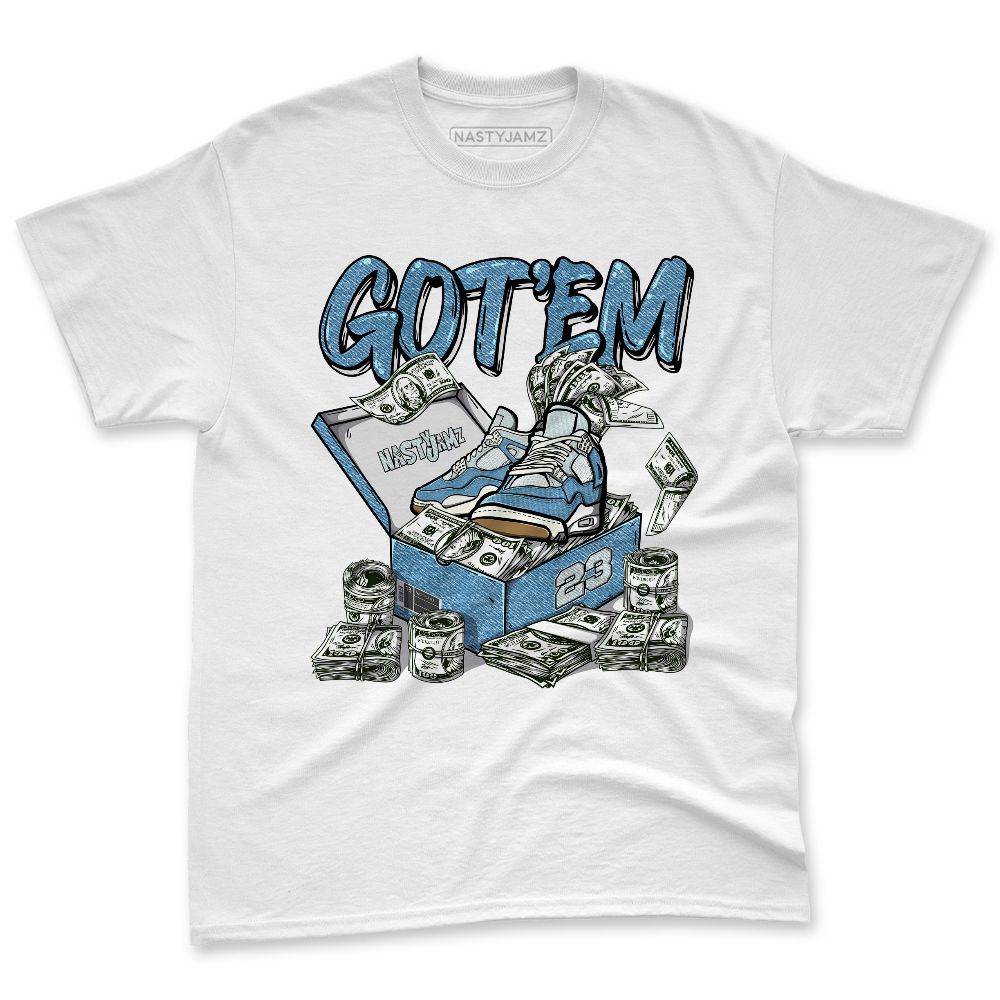 Denim-Worn-Blue-4s-NastyJamz-Premium-T-Shirt-Match-Dollar-Sneaker-Box