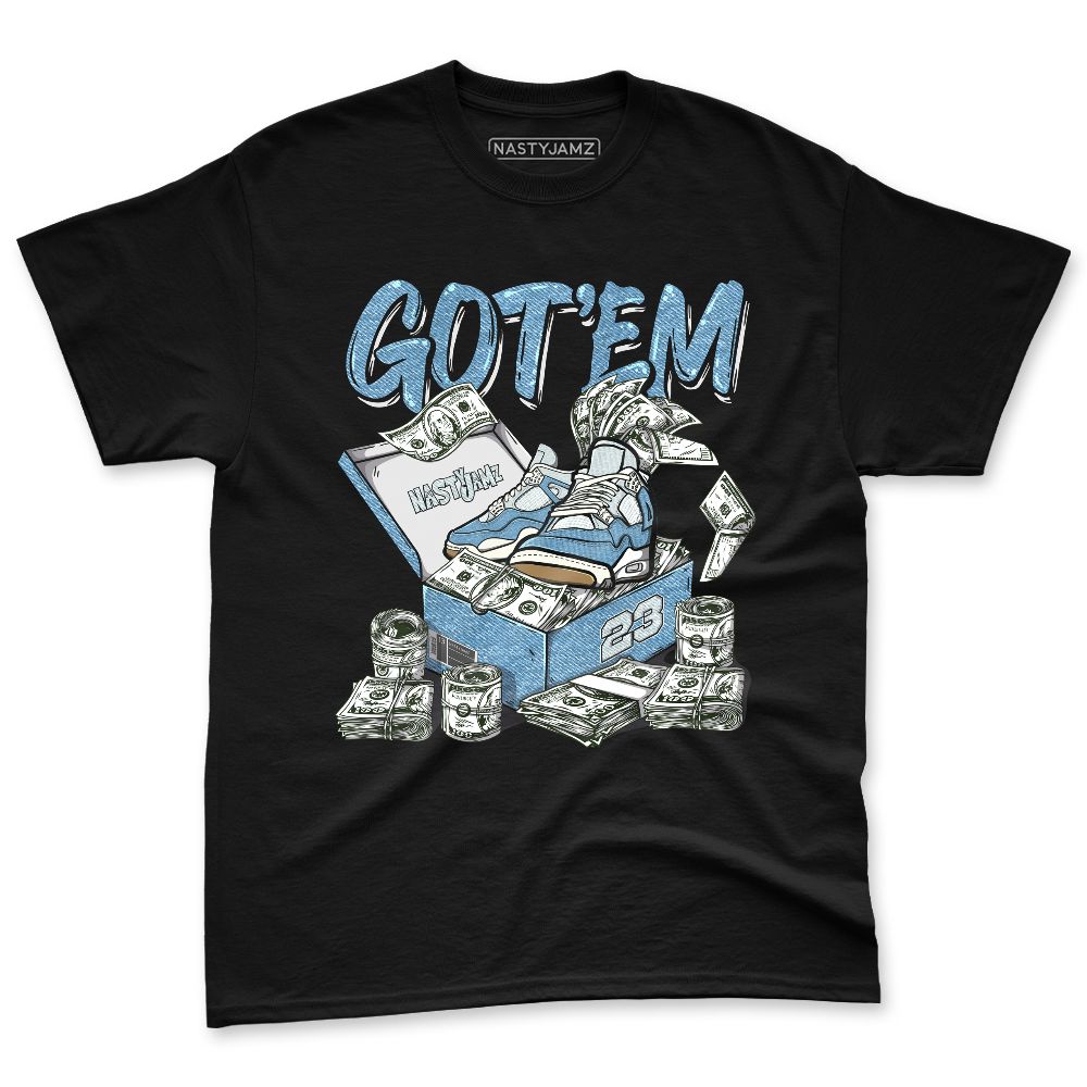 Denim-Worn-Blue-4s-NastyJamz-Premium-T-Shirt-Match-Dollar-Sneaker-Box