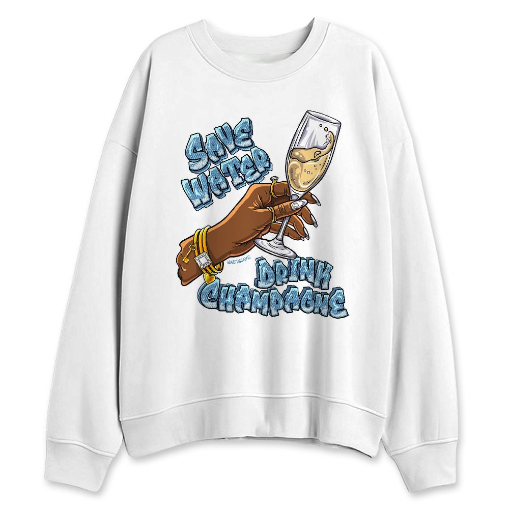 Denim-Worn-Blue-4s-NastyJamz-Sweatshirt-Match-Match-Drink-Champagne