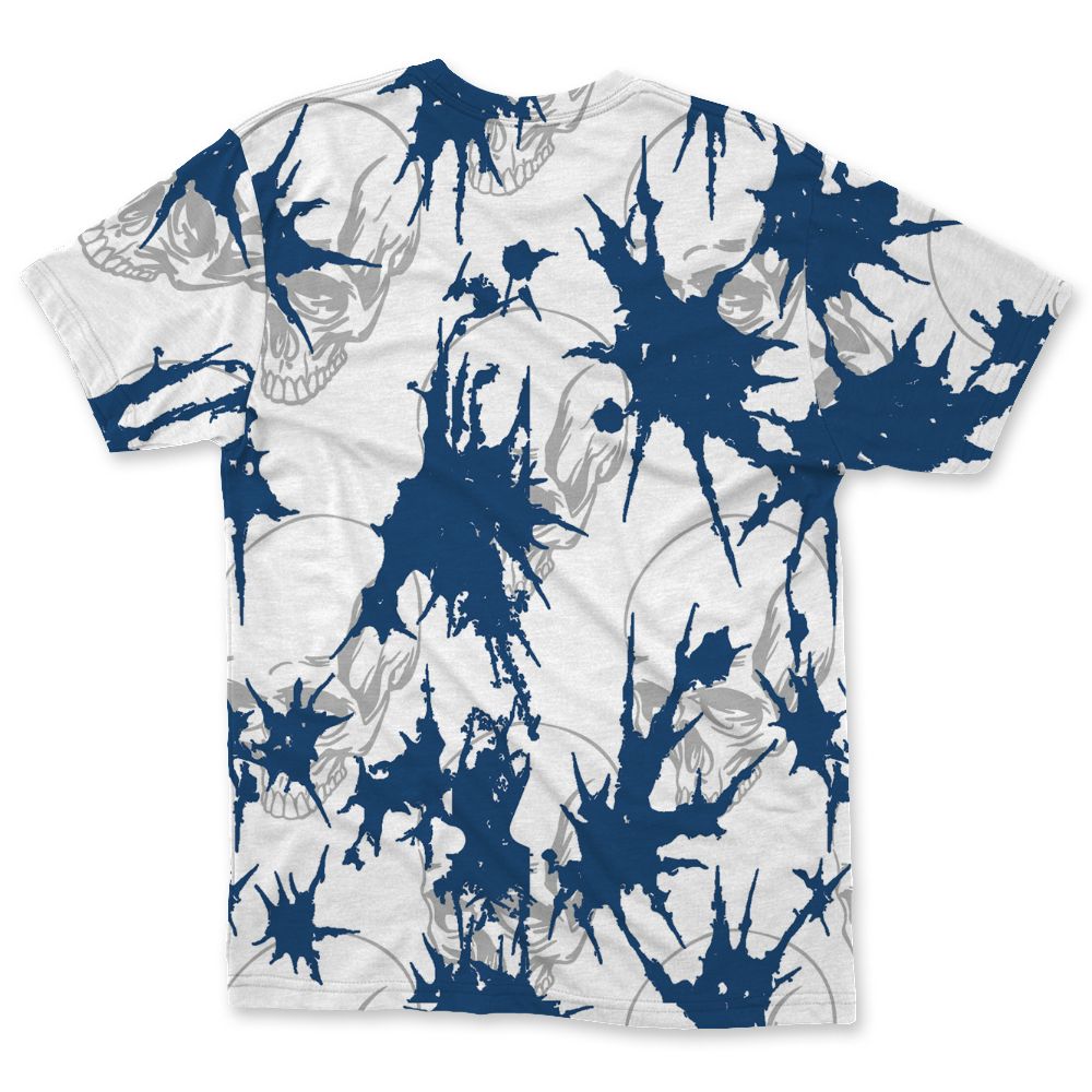 French-Blue-12s-NastyJamz-T-Shirt-Match-Dirty-Love-Skull-All-Over-Print