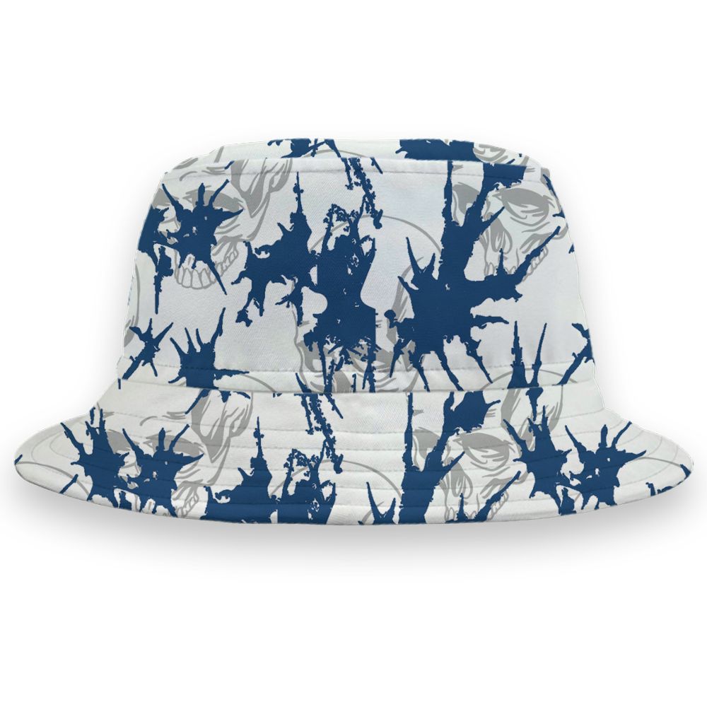 French-Blue-12s-NastyJamz-Bucket-Hat-Match-Dirty-Love-Skull-All-Over-Print