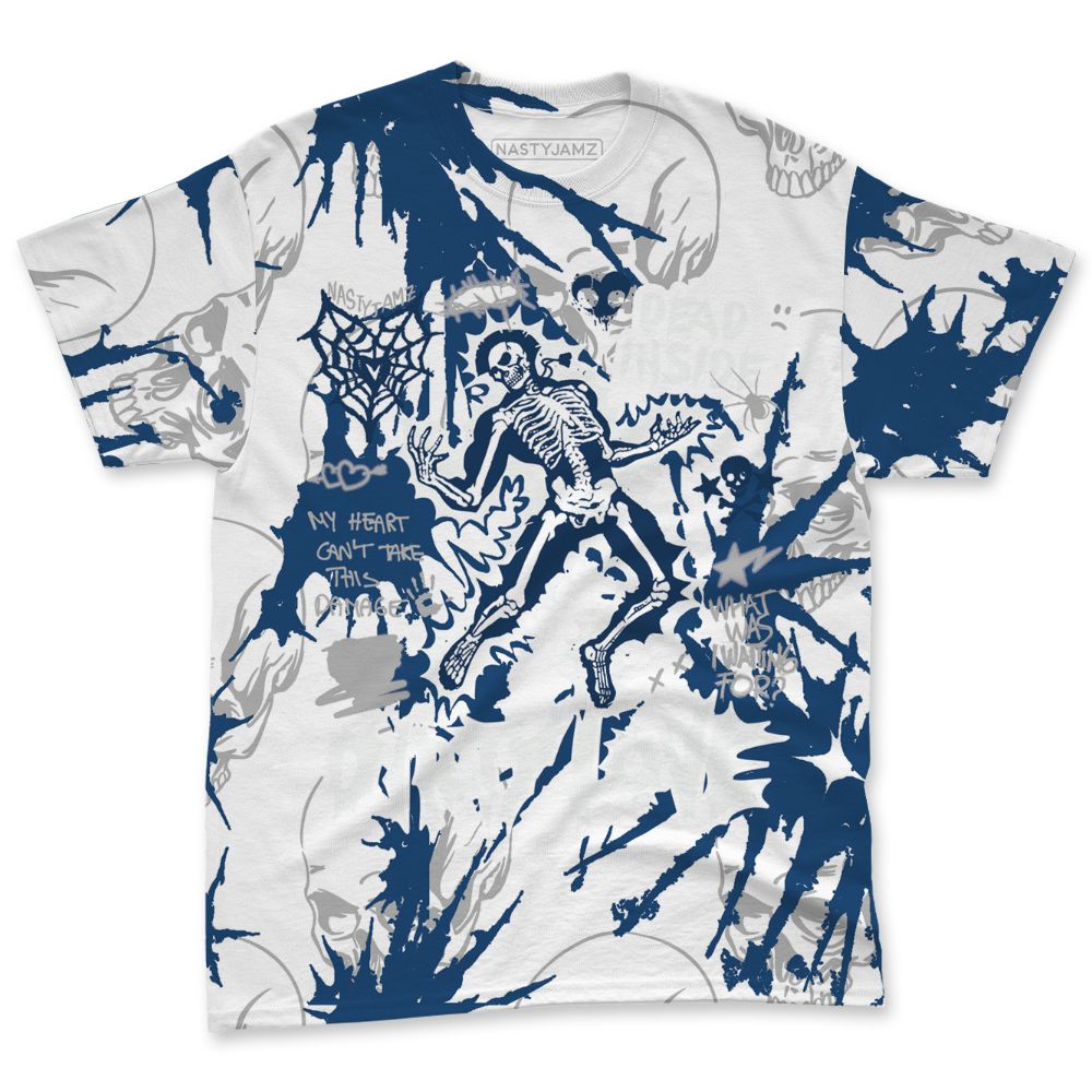 French-Blue-12s-NastyJamz-T-Shirt-Match-Dirty-Love-Skull-All-Over-Print