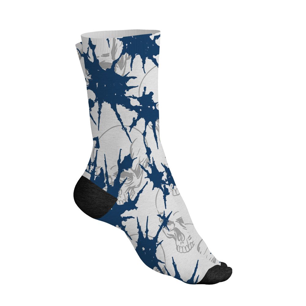 AJ 12 French Blue.NastyJamz Socks Match.Dirty Love Skull 3D