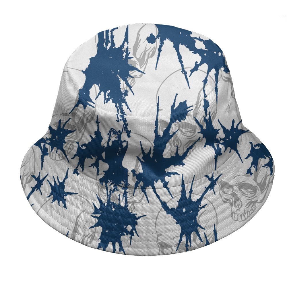 French-Blue-12s-NastyJamz-Bucket-Hat-Match-Dirty-Love-Skull-All-Over-Print