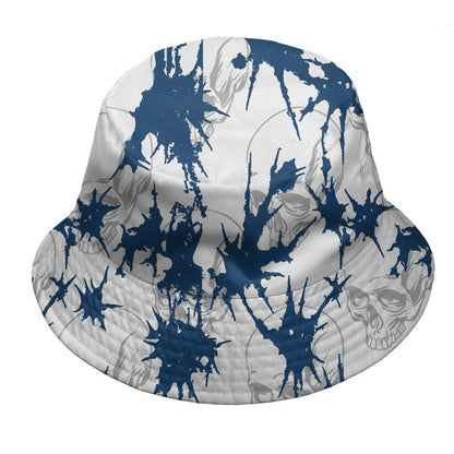 French-Blue-12s-NastyJamz-Bucket-Hat-Match-Dirty-Love-Skull-All-Over-Print