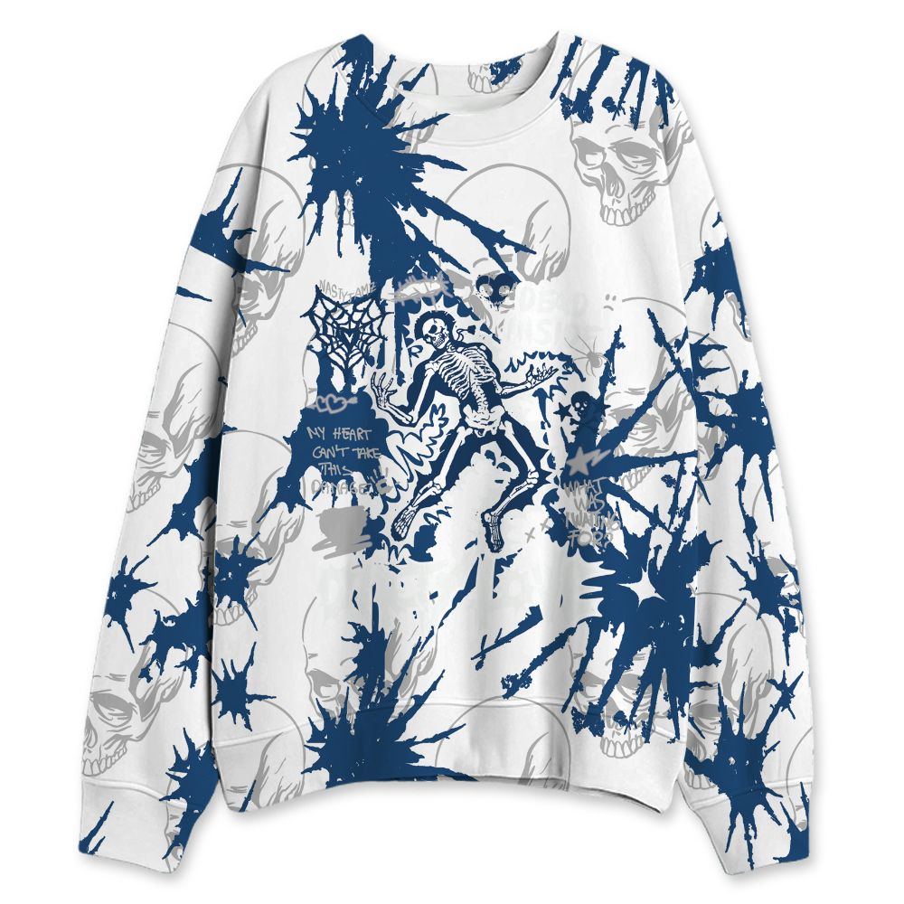 French-Blue-12s-NastyJamz-Sweatshirt-Match-Dirty-Love-Skull-All-Over-Print