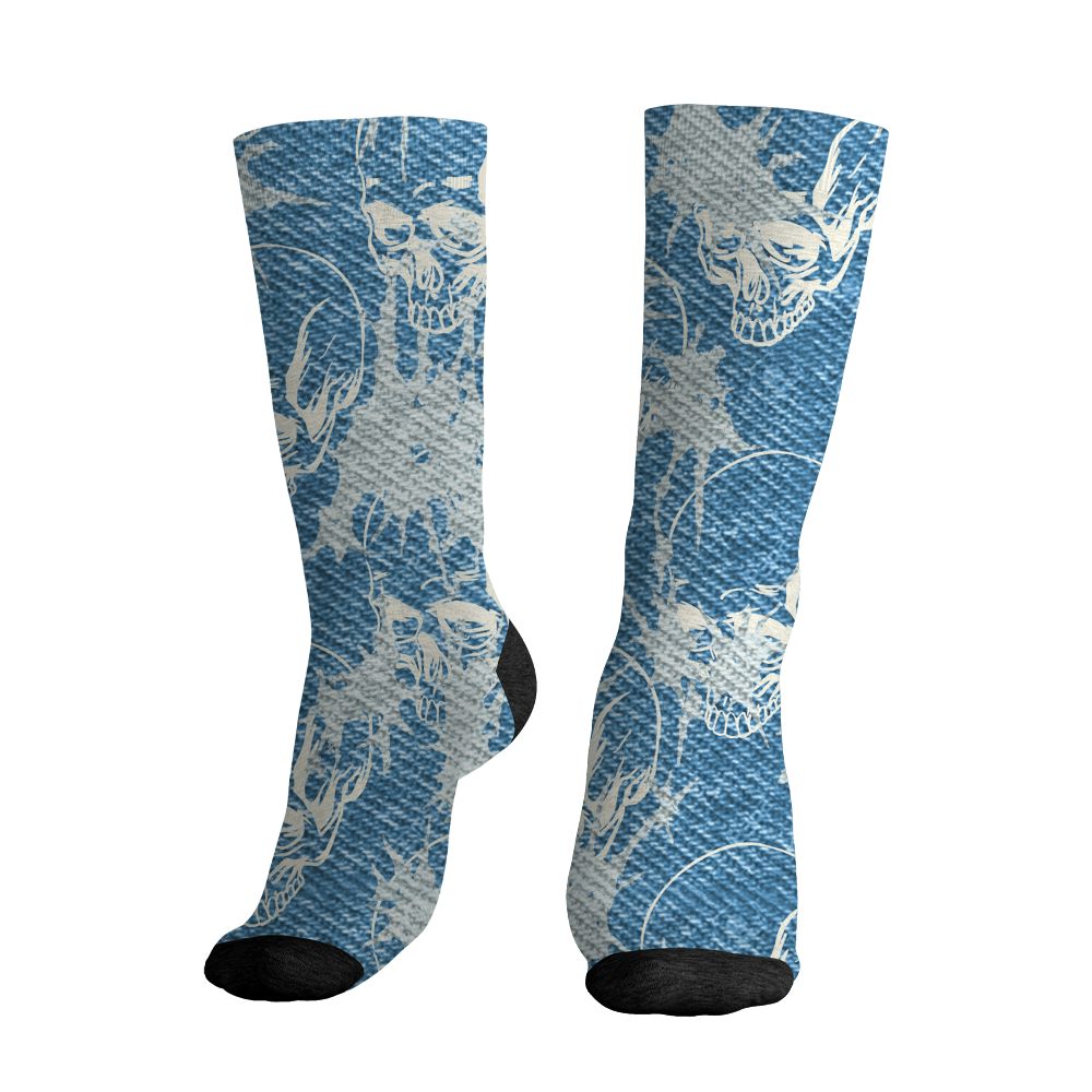 Denim-Worn-Blue-4s-NastyJamz-Socks-Match-Dirty-Love-Skull-3D-All-Over-Print
