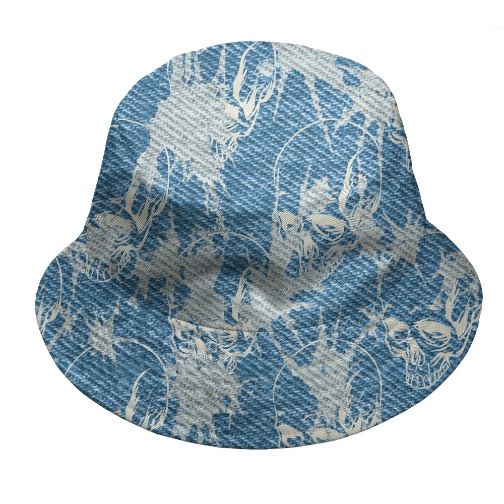 Denim-Worn-Blue-4s-NastyJamz-Bucket-Hat-Match-Dirty-Love-Skull-All-Over-Print