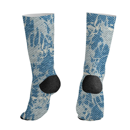 Denim-Worn-Blue-4s-NastyJamz-Socks-Match-Dirty-Love-Skull-3D-All-Over-Print