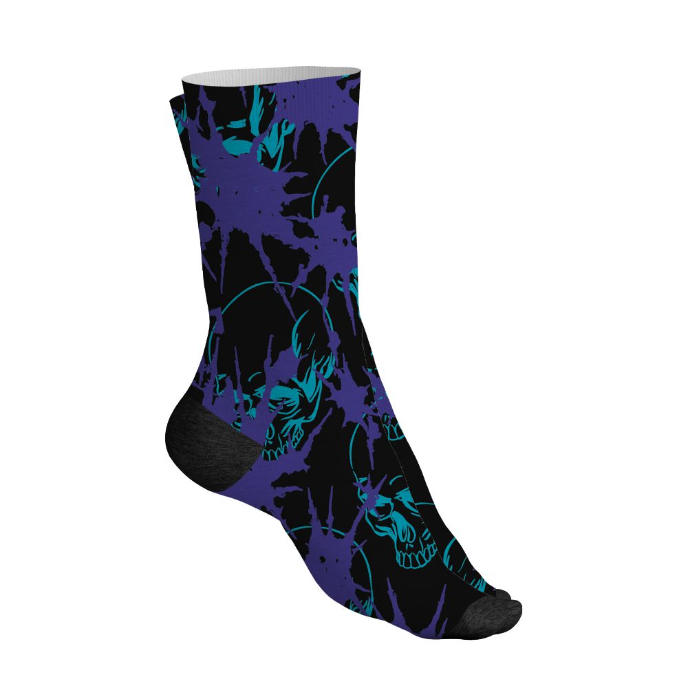 Aqua-8s-NastyJamz-Socks-Match-Dirty-Love-Skull-3D-All-Over-Print
