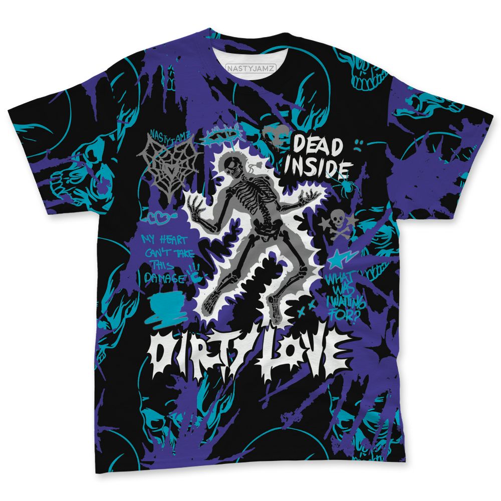 Aqua-8s-NastyJamz-T-Shirt-Match-Dirty-Love-Skull-3D-All-Over-Print