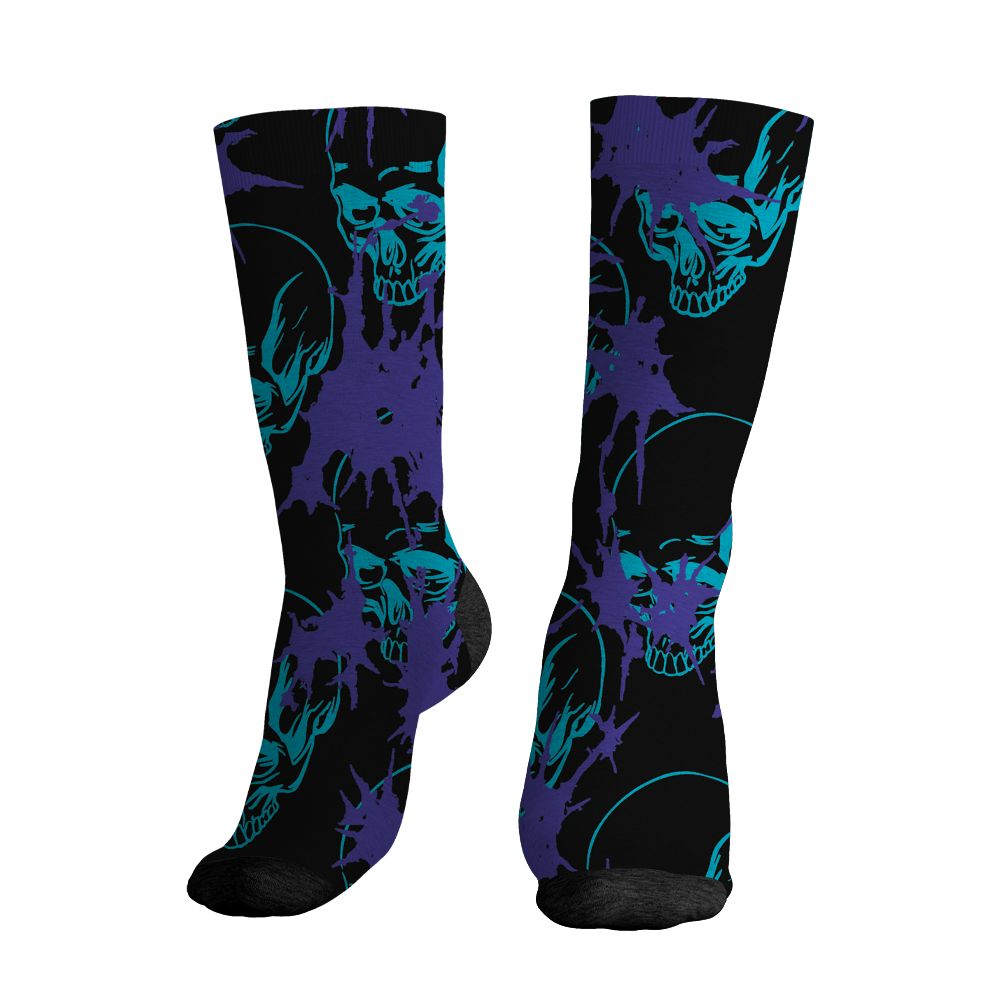 Aqua-8s-NastyJamz-Socks-Match-Dirty-Love-Skull-3D-All-Over-Print