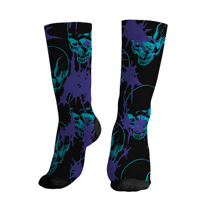 Aqua-8s-NastyJamz-Socks-Match-Dirty-Love-Skull-3D-All-Over-Print