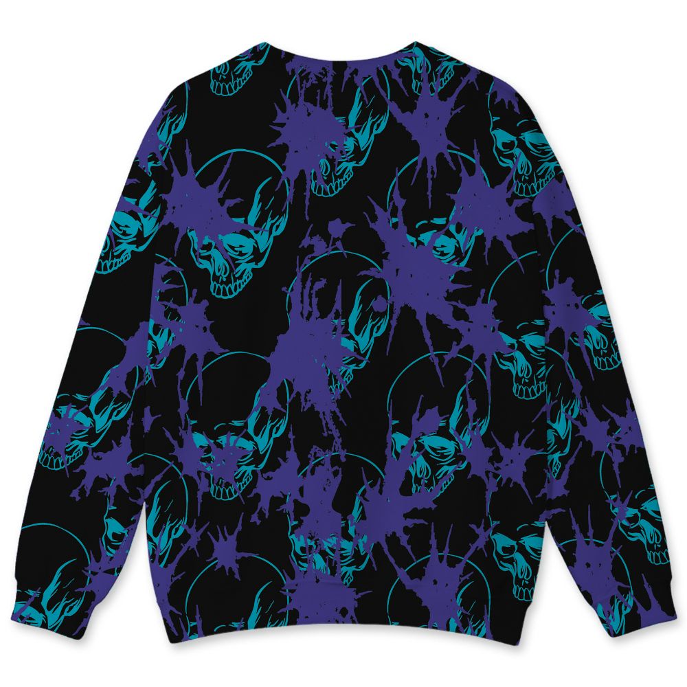 Aqua-8s-NastyJamz-Sweatshirt-Match-Dirty-Love-Skull-3D-All-Over-Print