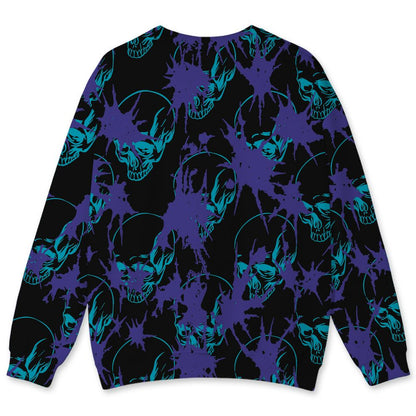 Aqua-8s-NastyJamz-Sweatshirt-Match-Dirty-Love-Skull-3D-All-Over-Print