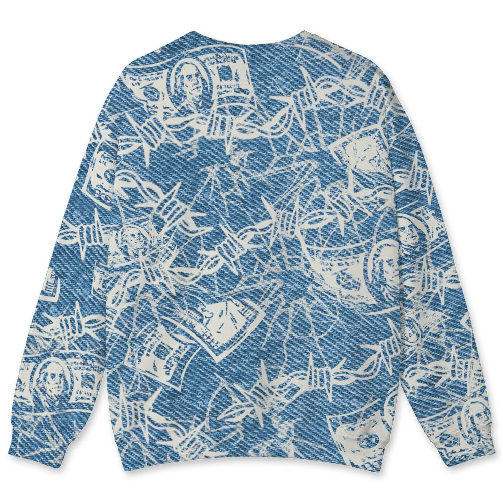Denim-Worn-Blue-4s-NastyJamz-Sweatshirt-Match-Doubt-Kills-Dreams-3D-All-Over-Print