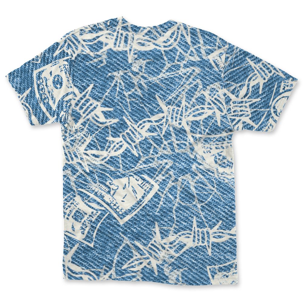 Denim-Worn-Blue-4s-NastyJamz-T-Shirt-Match-Doubt-Kills-Dreams-3D-All-Over-Print
