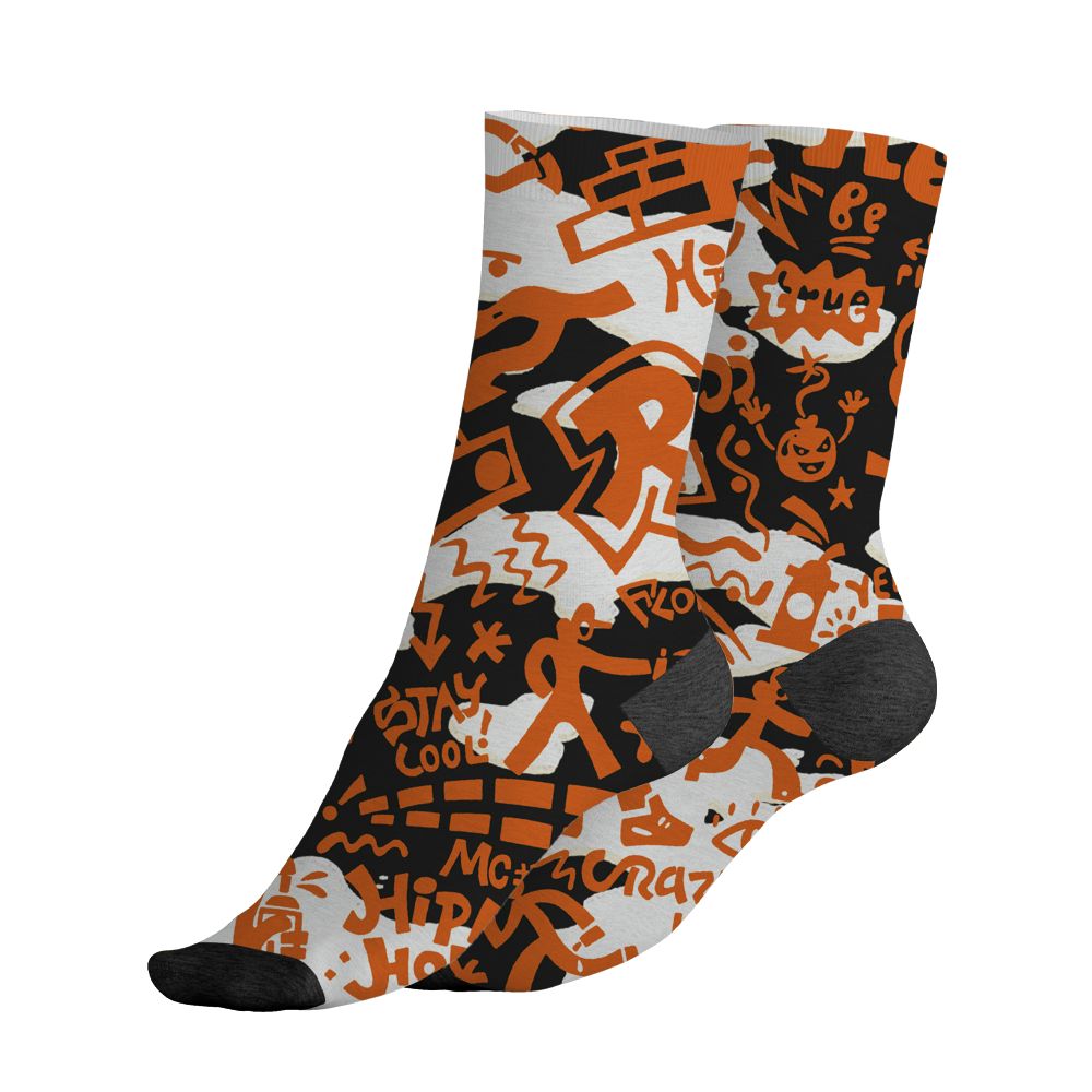 AJ 1 Shattered Backboard.NastyJamz Socks Match.Pattern Rap Streetwear 3D