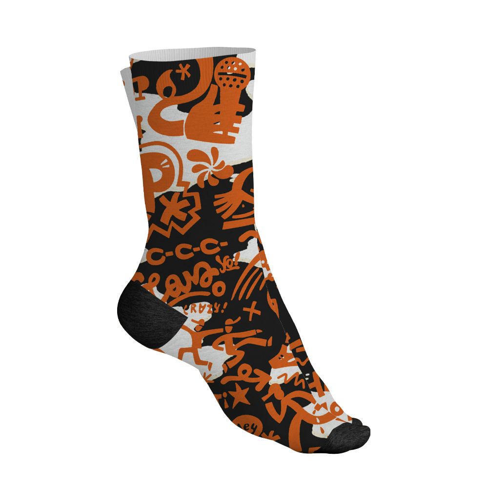 AJ 1 Shattered Backboard.NastyJamz Socks Match.Pattern Rap Streetwear 3D