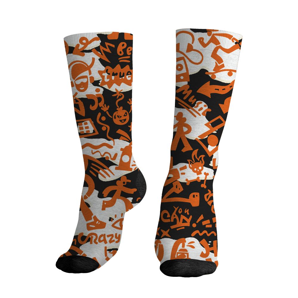 AJ 1 Shattered Backboard.NastyJamz Socks Match.Pattern Rap Streetwear 3D