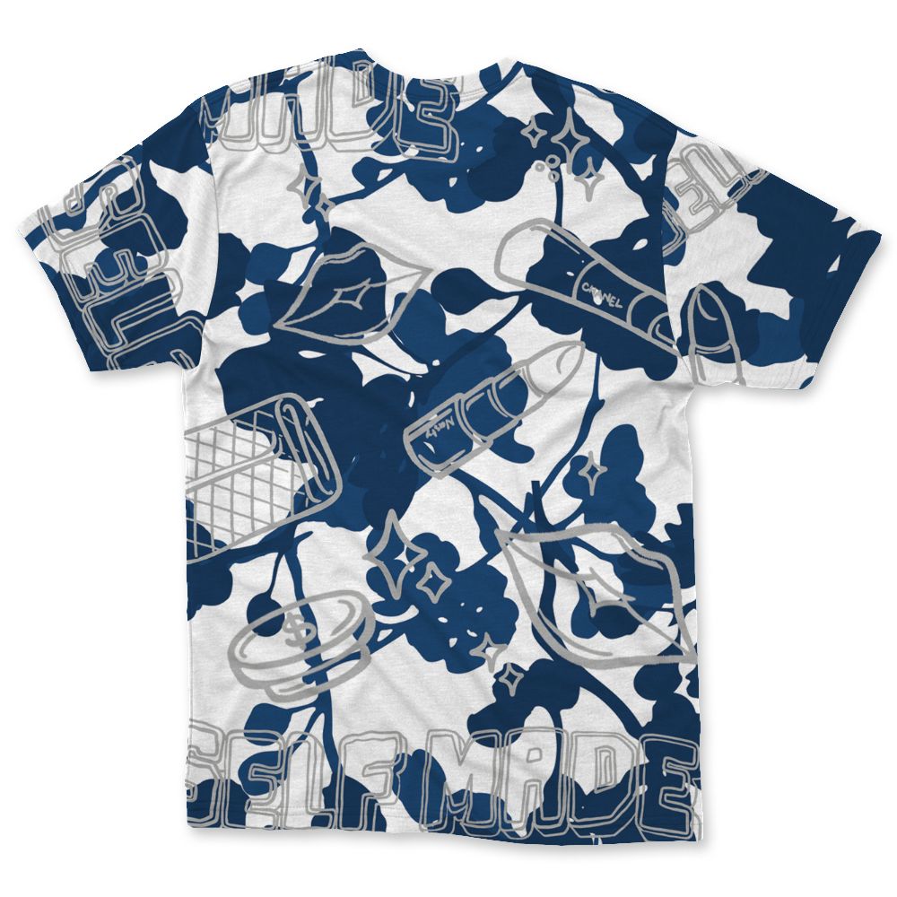 French-Blue-12s-NastyJamz-T-Shirt-Match-Sneaker-Girl-Selfmade-All-Over-Print
