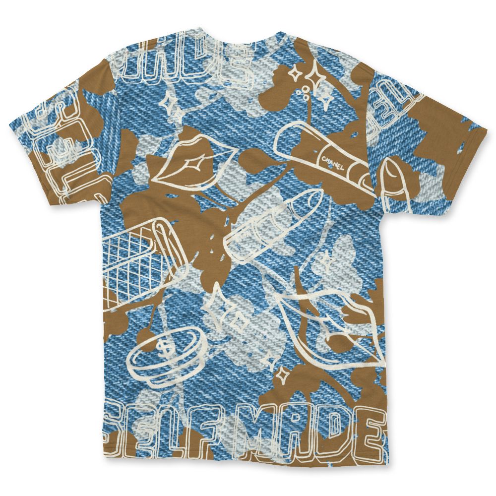 Denim-Worn-Blue-4s-NastyJamz-T-Shirt-Match-Sneaker-Girl-Selfmade-All-Over-Print