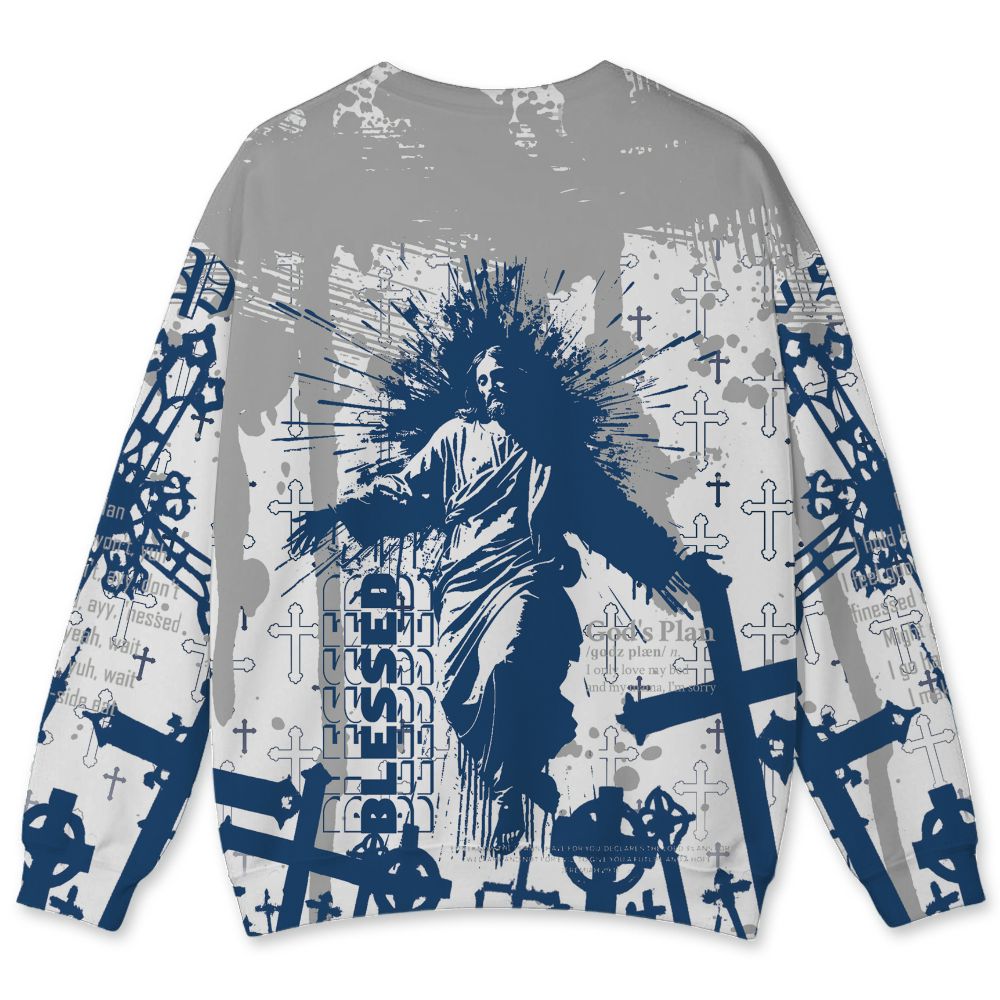 French-Blue-12s-NastyJamz-Sweatshirt-Match-Pattern-God&