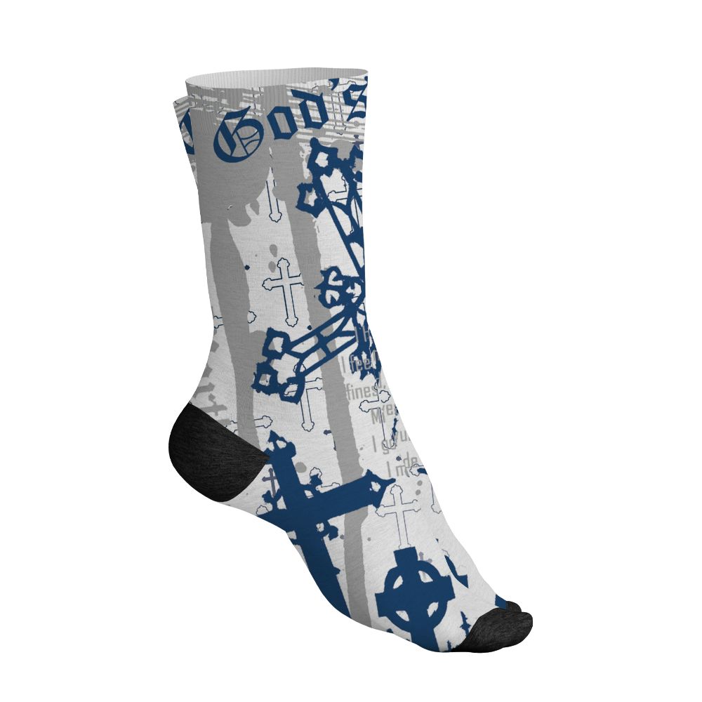 AJ 12 French Blue.NastyJamz Socks Match.Pattern God&
