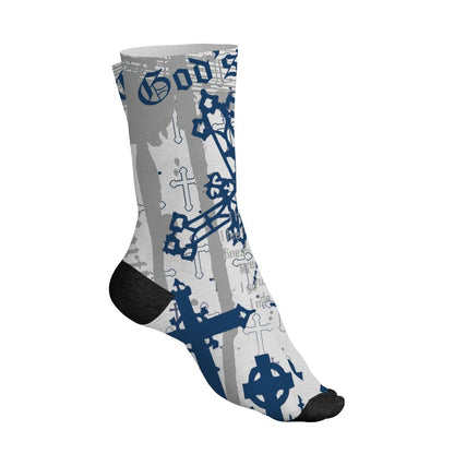 AJ 12 French Blue.NastyJamz Socks Match.Pattern God&