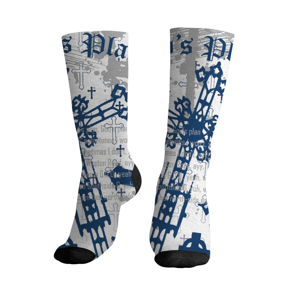 AJ 12 French Blue.NastyJamz Socks Match.Pattern God&